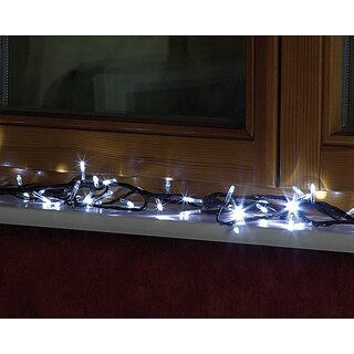 Lunartec Stimungsvolle Lichterkette, 4 m, mit 50 weißen LEDs