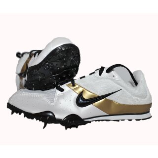 Nike Rival D Plus 2, weiß-gold, Mittelstrecke, Langstrecke, UK 8,5
