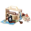 Spielkoffer Pirateninsel aus Holz