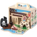 Spielkoffer Pirateninsel aus Holz
