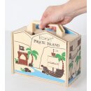 Spielkoffer Pirateninsel aus Holz