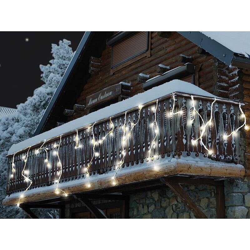 Lunartec LED-Lichterketten-Vorhang Snow, warmweiß, 29,90 €