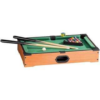 Playtastic Mini-Billardtisch mit 2 Queues & 16 Kugeln