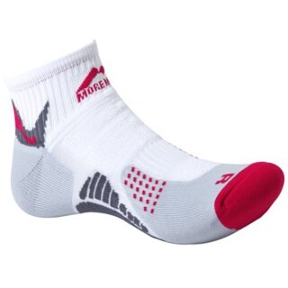 More Mile Laufsocke San Diego, weiß-hellrot, Sneaker-Socke