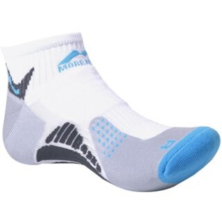 More Mile Laufsocke San Diego, weiß-hellblau, Sneaker-Socke