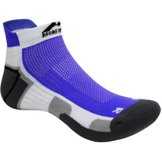 More Mile Laufsocke Miami, weiß-hellblau, Sneaker-Socke