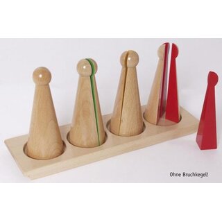 Ständer aus Holz für Bruchkegel - Montessori