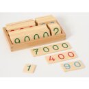 Zahlenkarten 1 - 9000, klein - Montessori