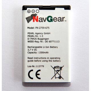 Navgear Reserveakku für Motorradnavi SLX-350
