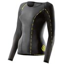 SKINS Top Long Sleeve Black/Limoncello Women
