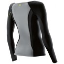 SKINS Top Long Sleeve Black/Limoncello Women