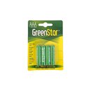 Green Star 4er Pack AAA 1,5V R03 Micro-Batterien, extra...